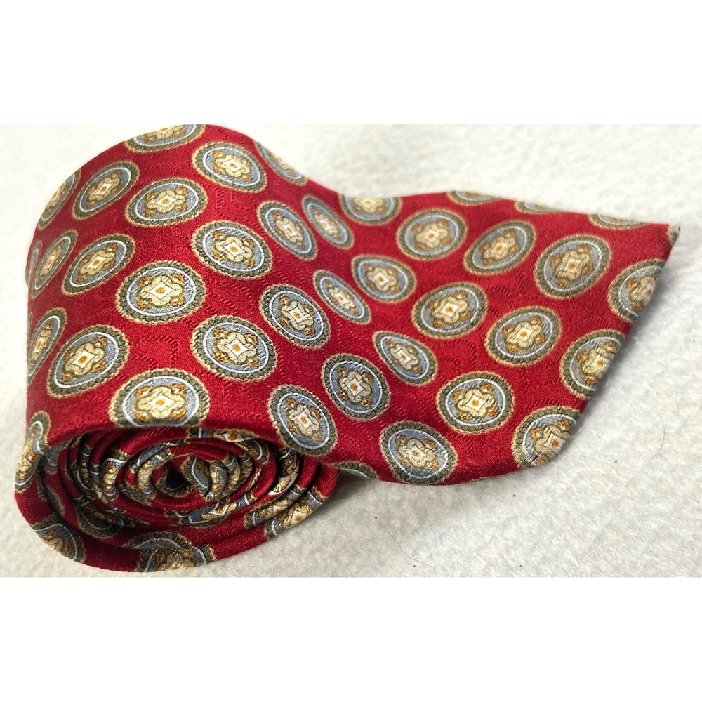 Jos. A. Bank Necktie Men OS Red Medallion Classic
